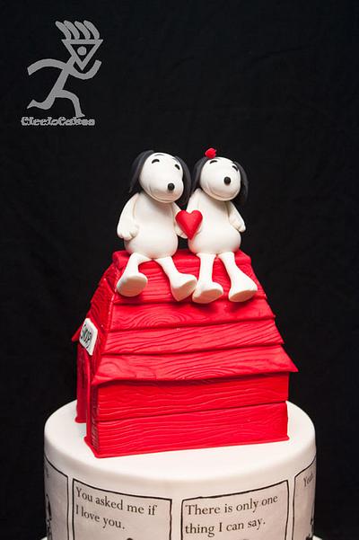 Snoopy in Love...Belated Wedding Cake - Cake by Ciccio 