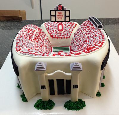 Ohio State Football Stadium - Cake by Melanie Mangrum