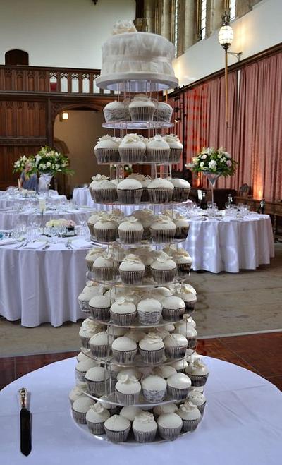 Wedding Cupcake Tower - Cake by CakeyBake (Kirsty Low)