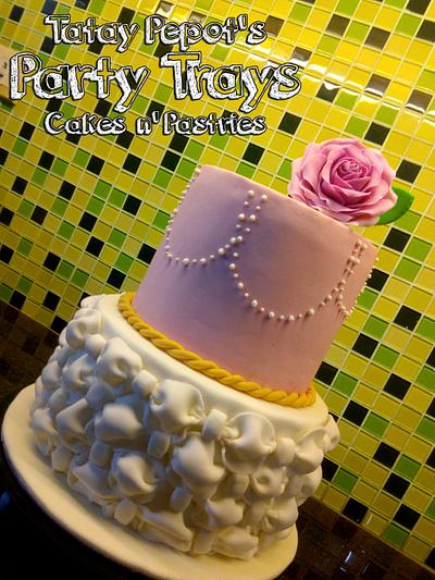 Simple 2 Tier Wedding Cake - Cake by Ray Mart Zapanta