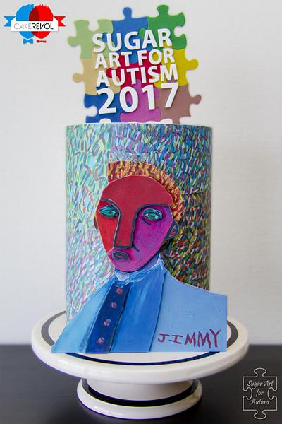 MAN WITH SAD FACE - Sugar Art 4 Autism 2017  - Cake by CAKE RÉVOL