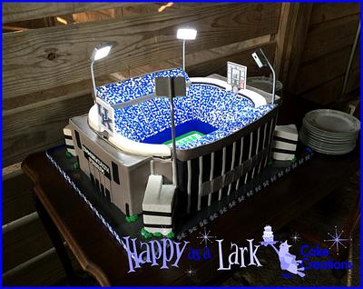 Replica of Commonwealth Stadium - Cake by Happy As A Lark Cake Creations