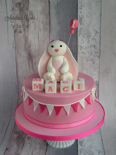 White and pink bunny cake - Cake by Aurelia's Cake