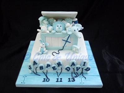 Jasper's Toy Box Christening Cake - Cake by Sharon Young
