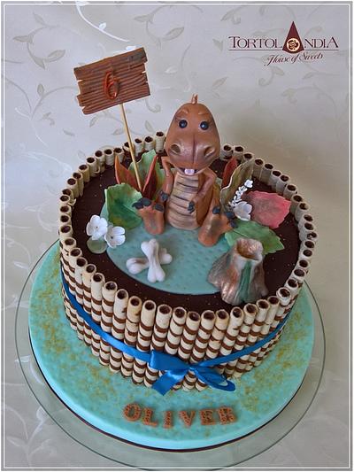 Cute Dinosaur - Cake by Tortolandia