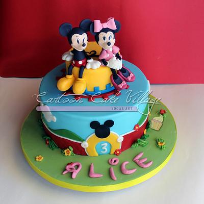 Mickey Mouse club house - Cake by Eliana Cardone - Cartoon Cake Village