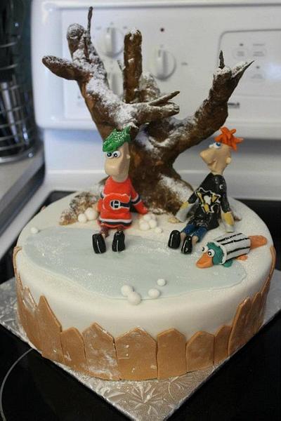 Phineas & Ferb - Cake by cakesbycaitlin