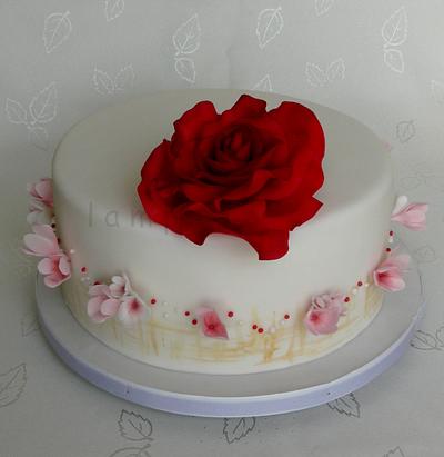 Red rose - Cake by lamps
