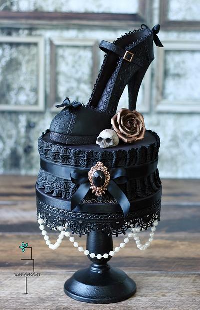 Gothic shoe cake - Cake by Tamara