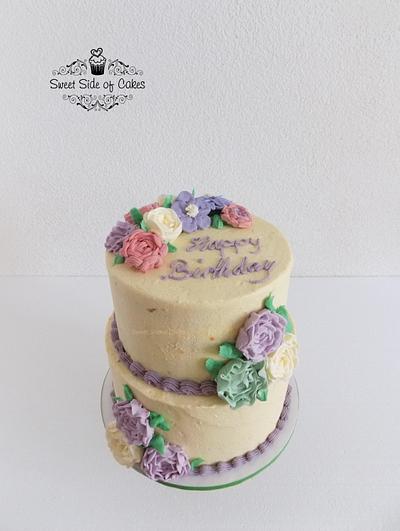 First Buttercream Cake - Cake by Sweet Side of Cakes by Khamphet 