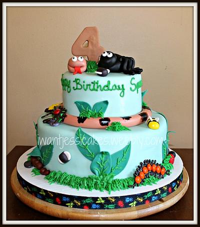 Bugs & snake cake - Cake by Jessica Chase Avila