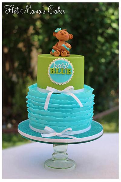 Monkey Mama for Baby Blue - Cake by Hot Mama's Cakes