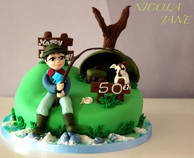 Fishing - Cake by nicola thompson