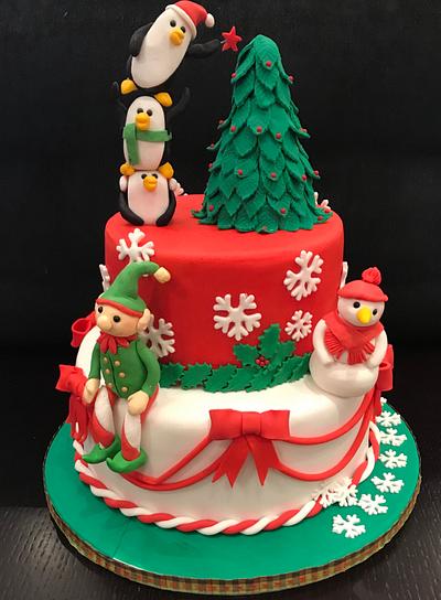 Cute penguins - Cake by Myhomemadesugarcraft