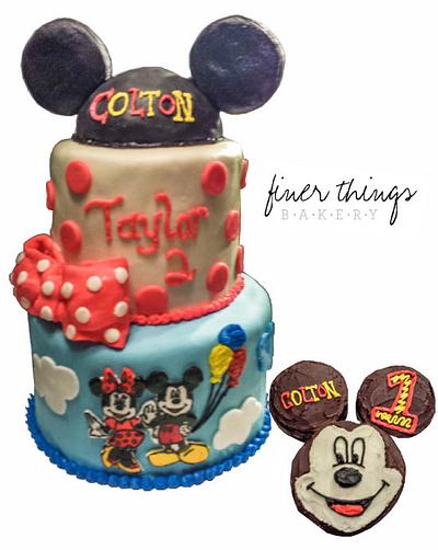 Mickey and Minnie - Cake by Finer Things Bakery