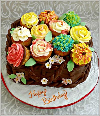 Flower Basket Cake - Cake by Jeny John