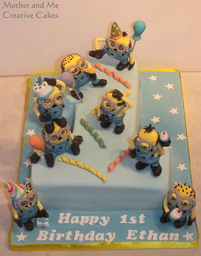Minions celebrate a first birthday! - Cake by Mother and Me Creative Cakes