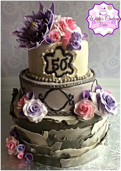 50th Birthday - Cake by Sabrina - White's Custom Cakes 