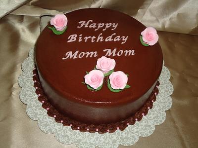 Chocolate with Roses - Cake by Kim Leatherwood
