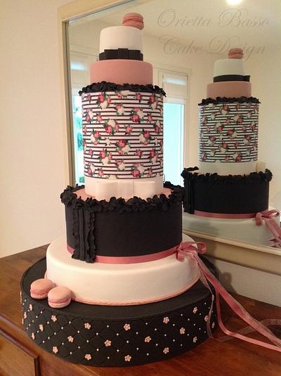 Black, white and pink - Cake by Orietta Basso