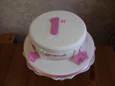 Baby's washing line 1st birthday cake - Cake by Sarah
