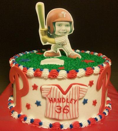 Phillies Bobblehead Cake - Cake by Tracy's Custom Cakery LLC