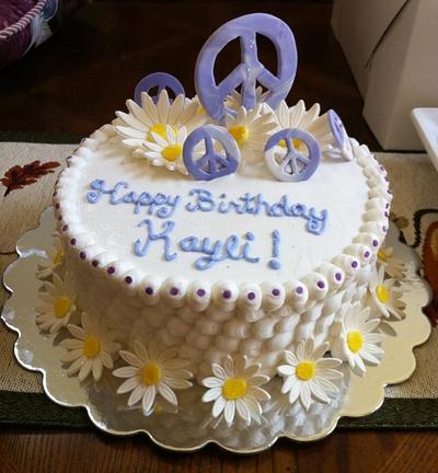 Groovy birthday cake! - Cake by Megan Cazarez