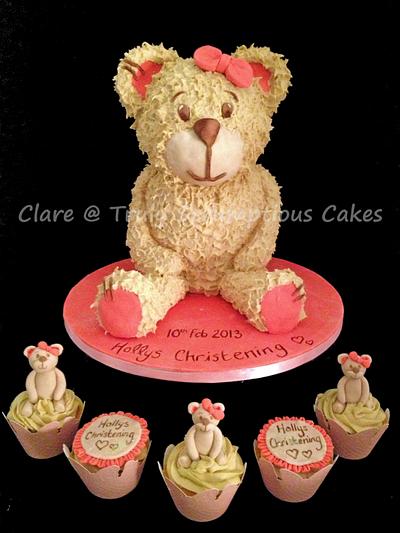Christening Bear - Cake by clarebear