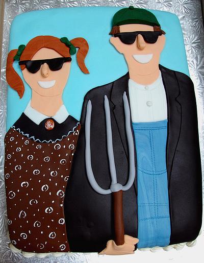 American Gothic Redux - Cake by Ronna