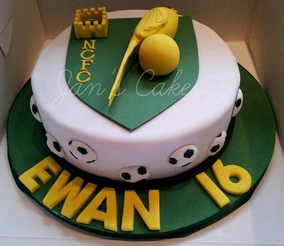 Norwich City Football Club birthday cake - Cake by Jan