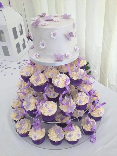 simple cupcake tower  - Cake by d and k creative cakes