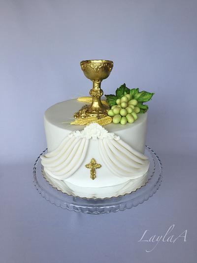 1st communion cake  - Cake by Layla A