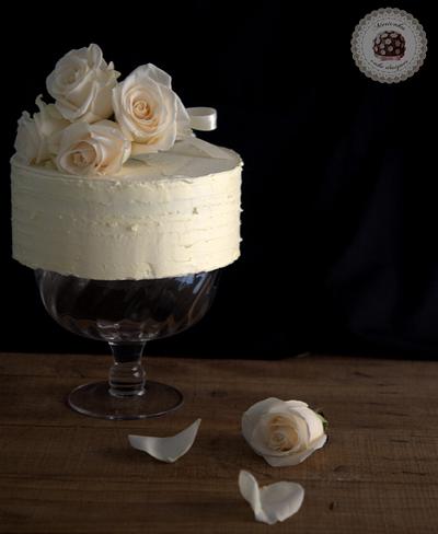 White naked wedding cake - Mericakes - Cake by Mericakes