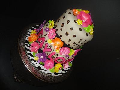 Cheetah's Flowers - Cake by skrinklez