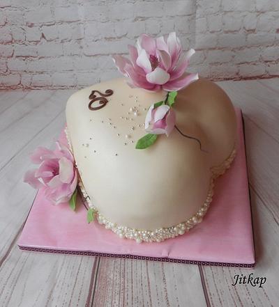 Romantic cake with magnolias - Cake by Jitkap