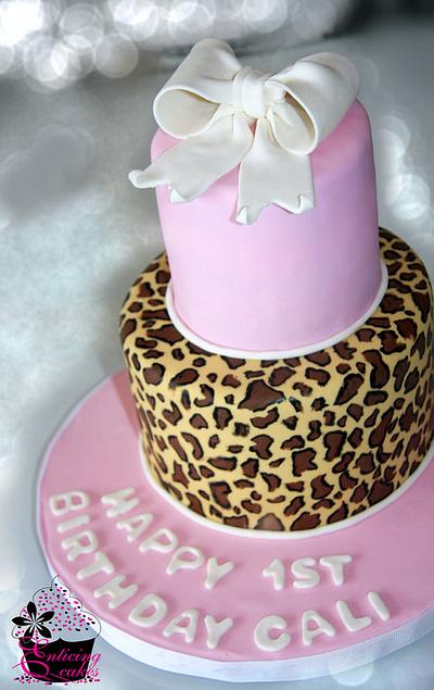 Soft Pink and Cheetah Print - Cake by Enticing Cakes Inc.