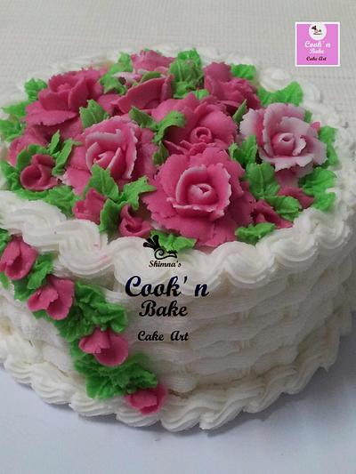 Flower Basket Cake - Cake by Shimna Abdul Majeed