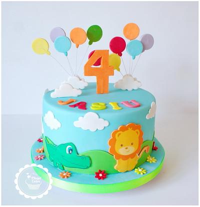 Cute Animals - Cake by Planet Cakes