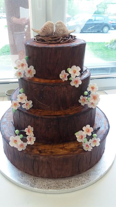 Tree stump cake - Cake by KamilM