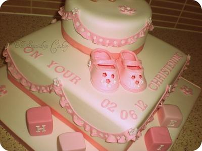 christening cake for hollie - Cake by The Snowdrop Cakery