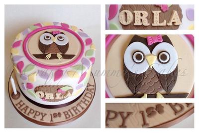 Little Owl 1st Birthday - Cake by CraftyMummysCakes (Tracy-Anne)