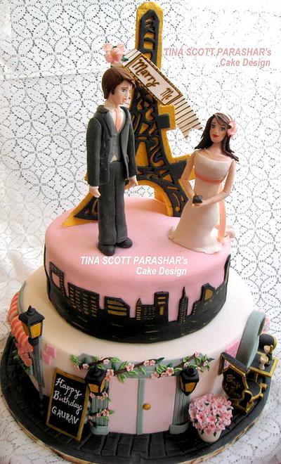 LOVE in PARIS - Cake by Tina Scott Parashar's Cake Design