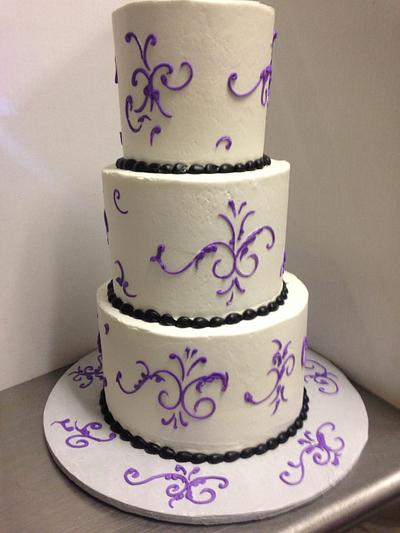 wedding three tier - Cake by KoffeeKupBakery
