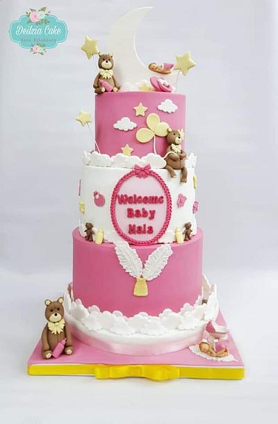 baby shower cake for girl - Cake by Sara_Elbehiery