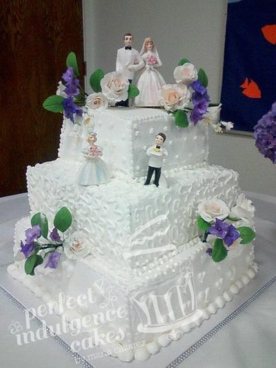Grandma Susan's Wedding Cake - Cake by Maria Cazarez Cakes and Sugar Art