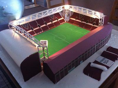 Football Stadium... Tynecastle Park, Edinburgh - Cake by MarksCakes