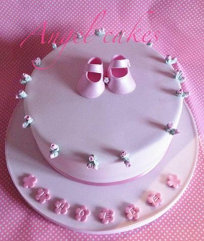 Rosebud christening cake - Cake by Sally O'Rourke