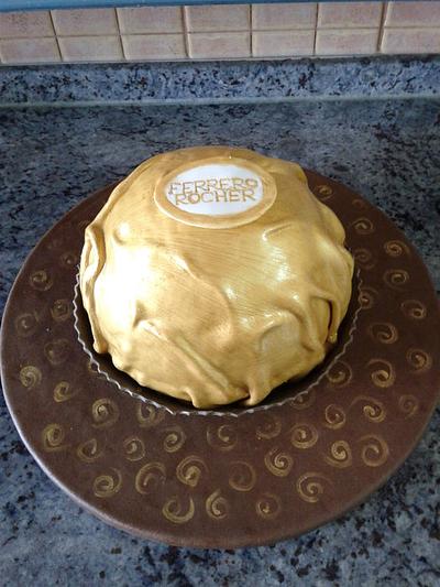 3D Ferrero Rocher birthday cake - Cake by ronya's bella torta