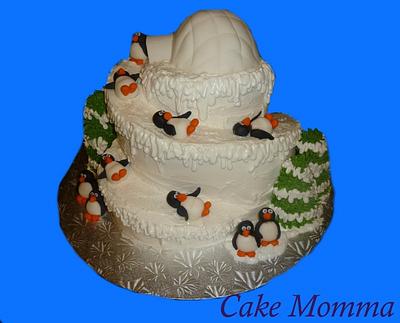 The Penguin Slide - Cake by cakemomma1979