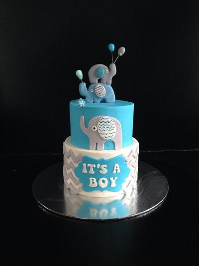 It's a boy baby shower cake - Cake by Mmmm cakes and cupcakes